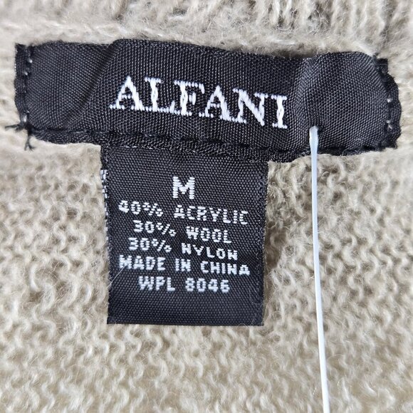 Alfani Size Medium "Summer Straw" Open Front Asymetric Cardigan No Closure NWT - Picture 10 of 14